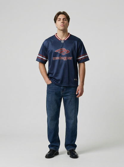 DAXUEN Loose-fitting short-sleeved jersey top — model photo