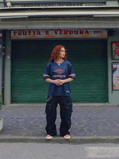 DAXUEN Loose-fitting short-sleeved jersey top — model photo