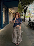 DAXUEN Loose-fitting short-sleeved jersey top — model photo