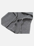 DAXUEN dark slate blue oversized puffer jacket with V-shaped perforated panels