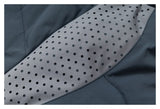 DAXUEN dark slate blue oversized puffer jacket with V-shaped perforated panels