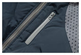 DAXUEN dark slate blue oversized puffer jacket with V-shaped perforated panels