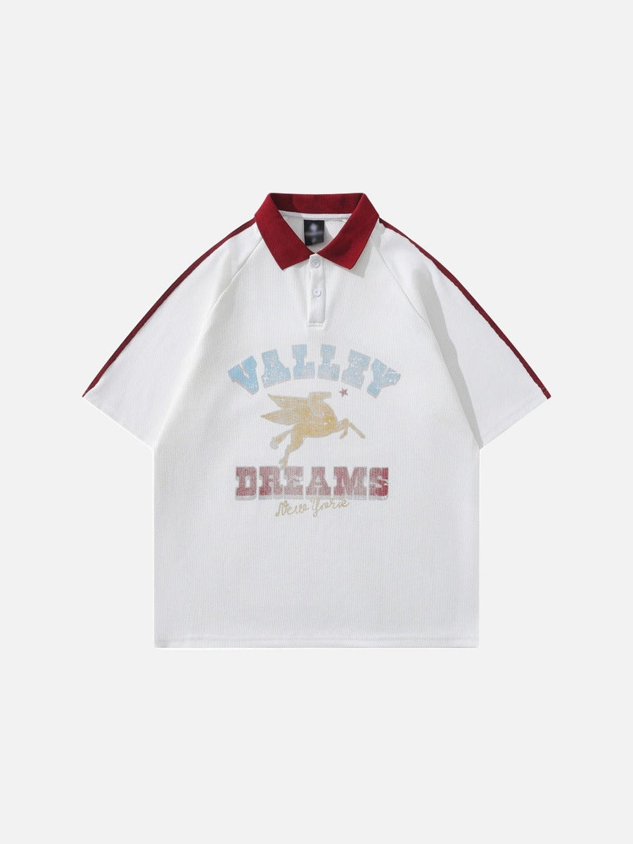 DAXUEN Short-sleeved polo shirt with graphic print