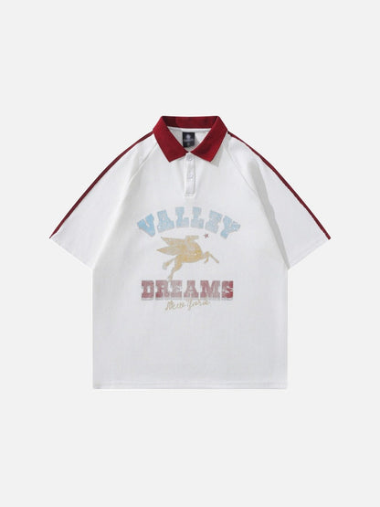 DAXUEN Short-sleeved polo shirt with graphic print