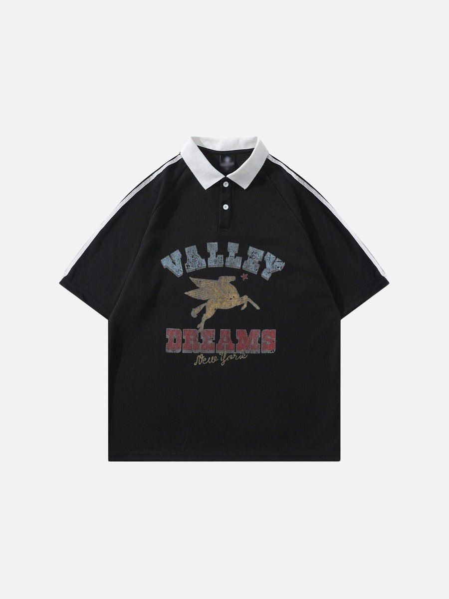 DAXUEN Short-sleeved polo shirt with graphic print