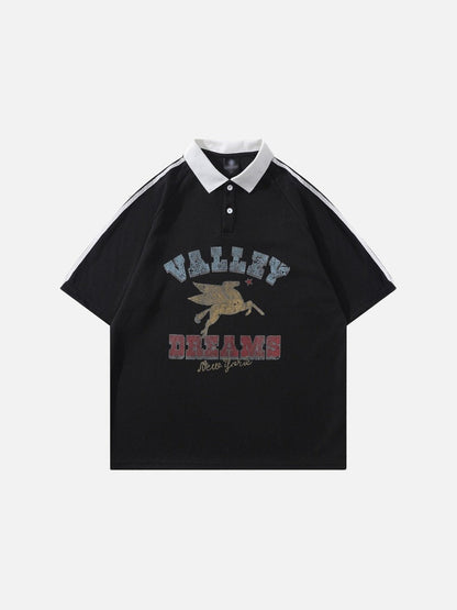 DAXUEN Short-sleeved polo shirt with graphic print