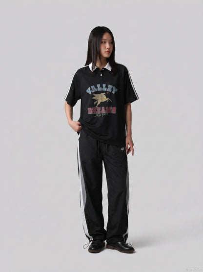 DAXUEN Valley Dreams Contrast Polo Shirt | DAXUEN — model photo