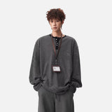 DAXUEN black oversized beach scene graphic tee