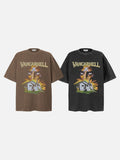 DAXUEN Oversized short-sleeved T-shirt with graphic design