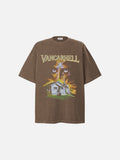 DAXUEN Oversized short-sleeved T-shirt with graphic design