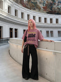 DAXUEN Oversized short-sleeve graphic t-shirt — model photo