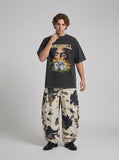 DAXUEN Oversized short-sleeved T-shirt with graphic design — model photo