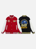 DAXUEN Varsity bomber jacket with contrasting colors and graphics