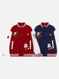 DAXUEN Relaxed fit varsity jacket with embroidered graphics