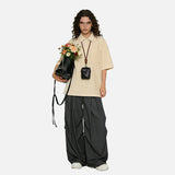 DAXUEN Loose-fitting short-sleeved polo shirt in velvet