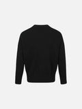 Vertical Cable Knit Double-Breasted Cardigan