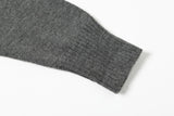Vertical Cable Knit Double-Breasted Cardigan