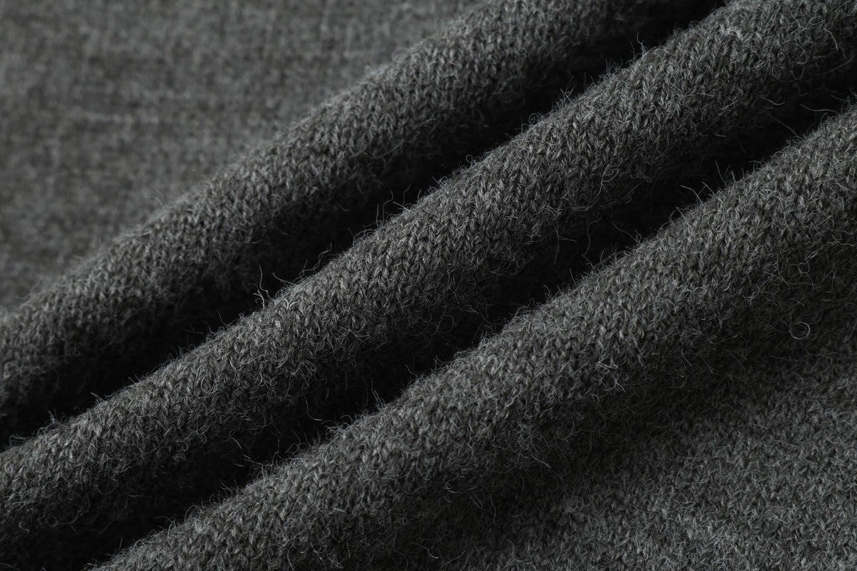 Vertical Cable Knit Double-Breasted Cardigan
