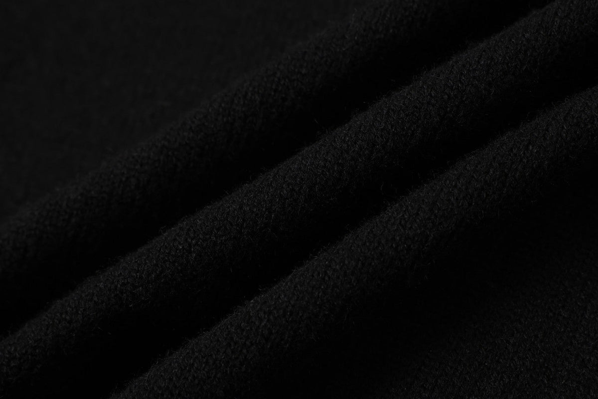 Vertical Cable Knit Double-Breasted Cardigan