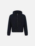 Vertical Cable Knit Hooded Cardigan