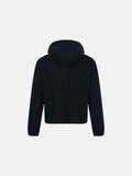 Vertical Cable Knit Hooded Cardigan