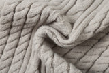 Vertical Cable Knit Hooded Cardigan