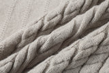 Vertical Cable Knit Hooded Cardigan
