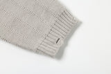 Vertical Cable Knit Hooded Cardigan