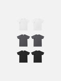 DAXUEN white vertical ribbed knit t-shirt
