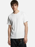 DAXUEN white vertical ribbed knit t-shirt