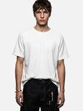 DAXUEN white vertical ribbed knit t-shirt