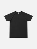 Vertical Ribbed White Knit T-Shirt