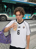 DAXUEN Number 6 Shadow Stripe Football Jersey