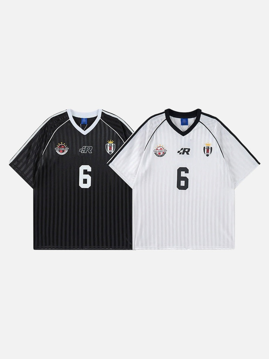 DAXUEN Number 6 Shadow Stripe Football Jersey