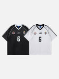 DAXUEN Number 6 Shadow Stripe Football Jersey