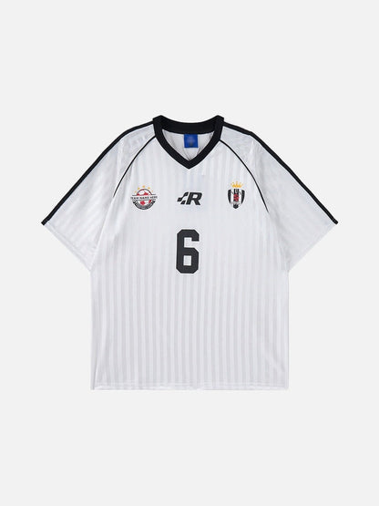 DAXUEN Number 6 Shadow Stripe Football Jersey