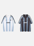 DAXUEN Short-sleeved vertical stripe polo shirt