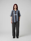 DAXUEN Short-sleeved vertical stripe polo shirt — model photo