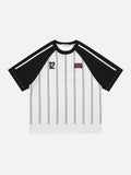 DAXUEN Away Kit Pinstripe Raglan Tee