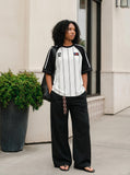 DAXUEN Away Kit Pinstripe Raglan Tee