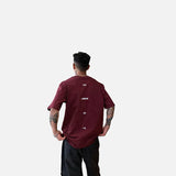 DAXUEN black oversized vertical text graphic t-shirt