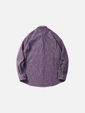 DAXUEN Long sleeve button-down shirt with grid check pattern