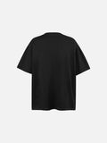 DAXUEN black oversized blue butterfly graphic tee