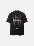 DAXUEN Oversized short-sleeved T-shirt with vibrant graphic print