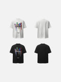 DAXUEN Oversized short-sleeved T-shirt with vibrant graphic print