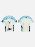 DAXUEN V-neck short-sleeved graphic T-shirt