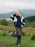 DAXUEN vibrant green colour-block track jacket — model photo