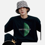 DAXUEN solid colour oversized lunar graphic t-shirt