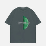 Vibrant Green Lunar Graphic Oversized T-Shirt