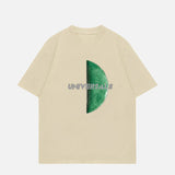 Vibrant Green Lunar Graphic Oversized T-Shirt